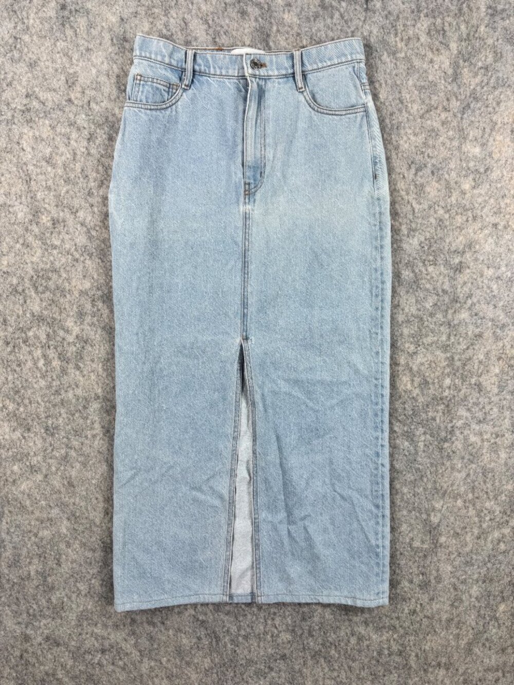 Derek Lam 10 Crosby Denim Maxi Midi Skirt Sz 27 Light Wash Cotton